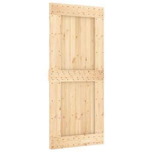 vidaXL Posuvné dveře NARVIK Přirozená a černá 90 x 210 cm (213,5 cm)